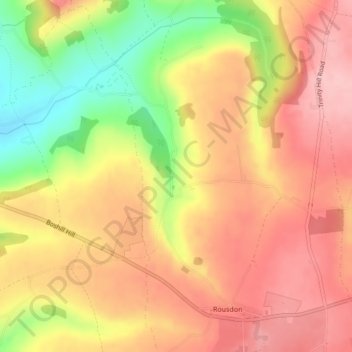 Combpyne topographic map, elevation, terrain