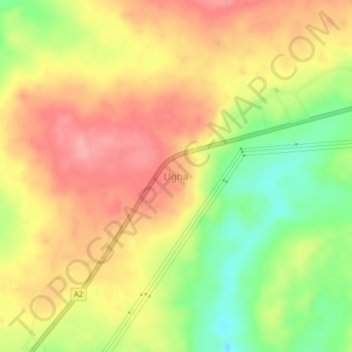 Ugha topographic map, elevation, terrain