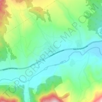 Akbük topographic map, elevation, terrain