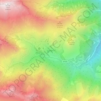 Chiappi topographic map, elevation, terrain