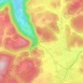 Traifelberg topographic map, elevation, terrain