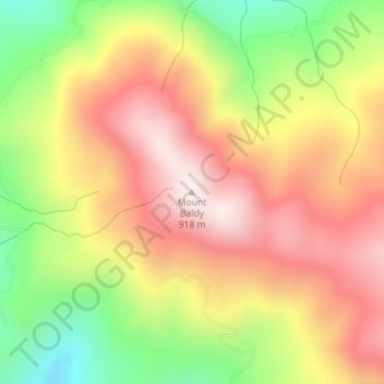 Mount Baldy topographic map, elevation, terrain