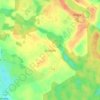 Grzybno topographic map, elevation, terrain