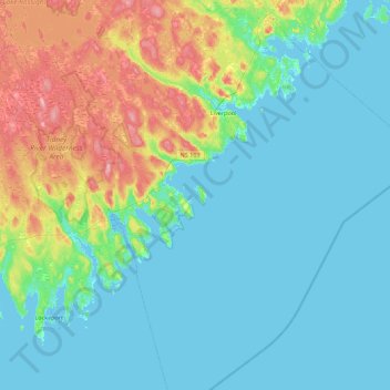 Jackies Island topographic map, elevation, terrain