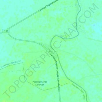 Bobures topographic map, elevation, terrain