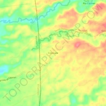 Colonape topographic map, elevation, terrain