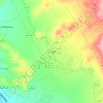 Esteban topographic map, elevation, terrain