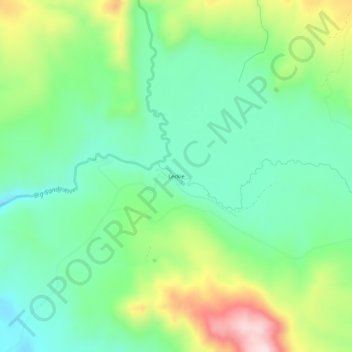 Leckie topographic map, elevation, terrain