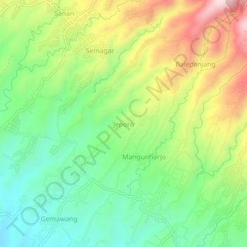 Jeporo topographic map, elevation, terrain