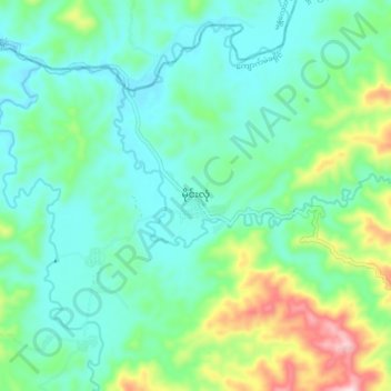 Mong Long topographic map, elevation, terrain