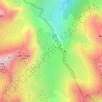 Jallorgues Haute Est topographic map, elevation, terrain