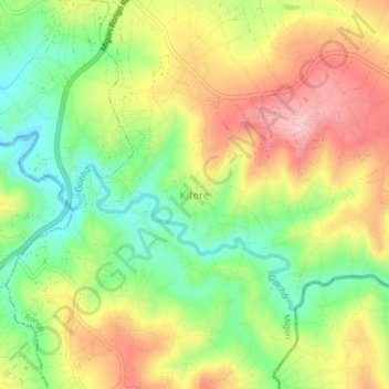 Kitere topographic map, elevation, terrain