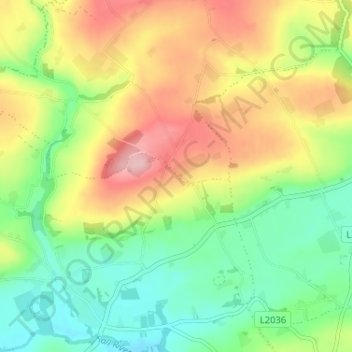 Knockavilla topographic map, elevation, terrain