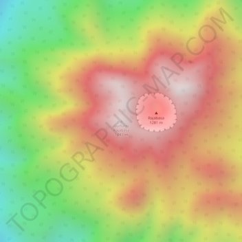 Gunung Rajabasa topographic map, elevation, terrain