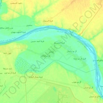 Yathrib topographic map, elevation, terrain