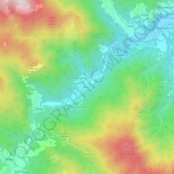 Molini topographic map, elevation, terrain