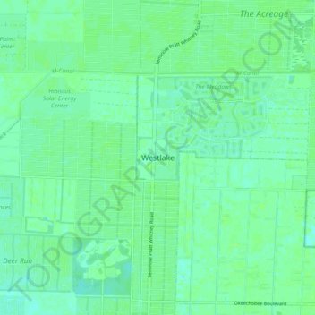 Westlake topographic map, elevation, terrain