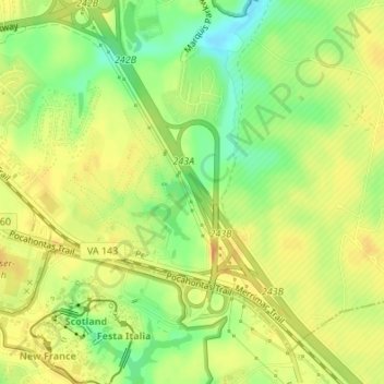 Williamsburg Country Club Dam topographic - Thumbnail 