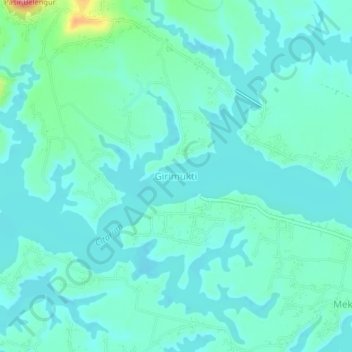 Girimukti topographic map, elevation, terrain