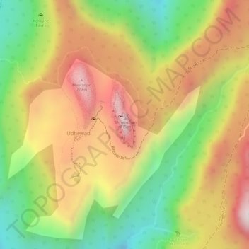 Shrivardhan Fort topographic map, elevation, terrain