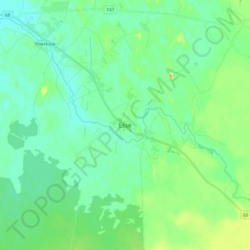 Esse topographic map, elevation, terrain