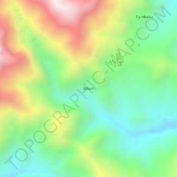 Bilom topographic map, elevation, terrain