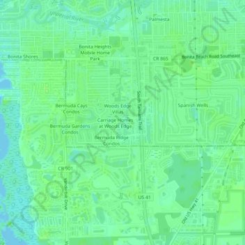 Preserve at Woods Edge topographic map, elevation, terrain