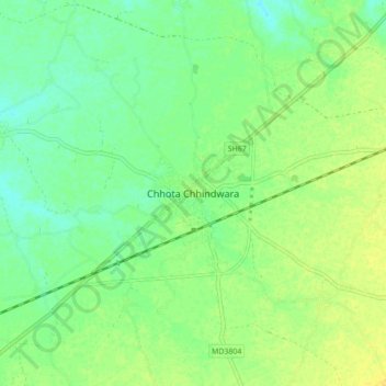 Chhota Chhindwara topographic map, elevation, terrain