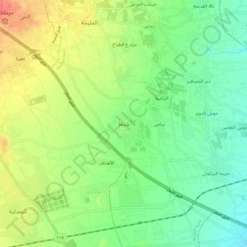 Shabaa topographic map, elevation, terrain