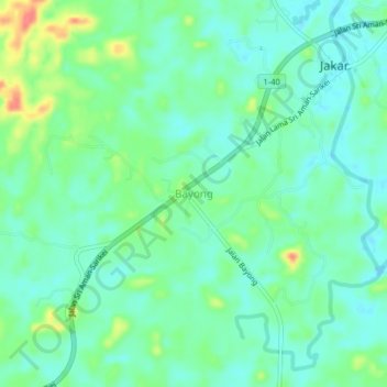 Bayong topographic map, elevation, terrain