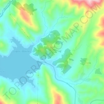 Zall-Mner topographic map, elevation, terrain