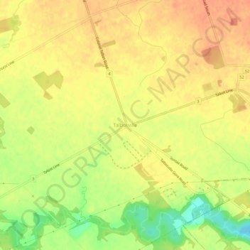 Talbotville topographic map, elevation, terrain