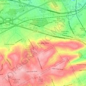 Bob White Farms topographic map, elevation, terrain