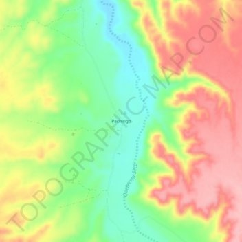 Pachingo topographic map, elevation, terrain