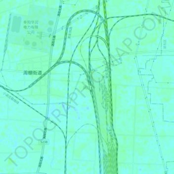 闵庄 topographic map, elevation, terrain
