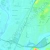 Valley topographic map, elevation, terrain