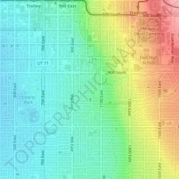 Woodbury topographic map, elevation, terrain