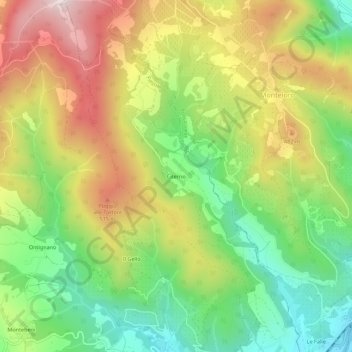 Citerno topographic map, elevation, terrain