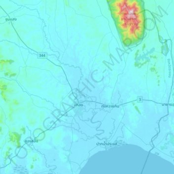 Ban Na topographic map, elevation, terrain