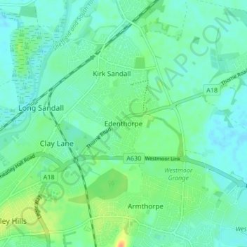 Edenthorpe topographic map, elevation, terrain