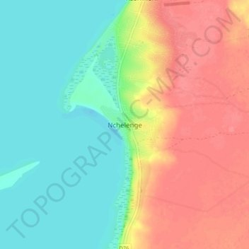 Nchelenge topographic map, elevation, terrain