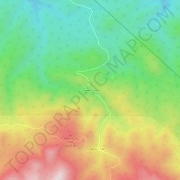 Lower Town topographic map, elevation, terrain