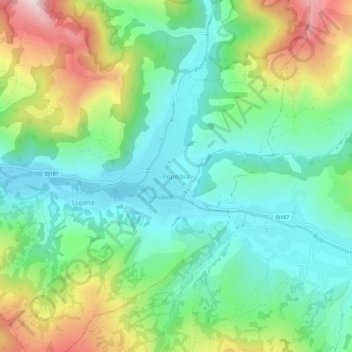 Repedea topographic map, elevation, terrain