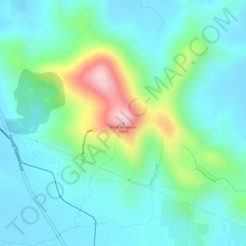 Black Mountain topographic map, elevation, terrain