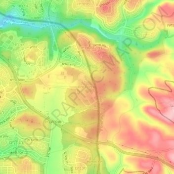 Kfar Ruth topographic map, elevation, terrain