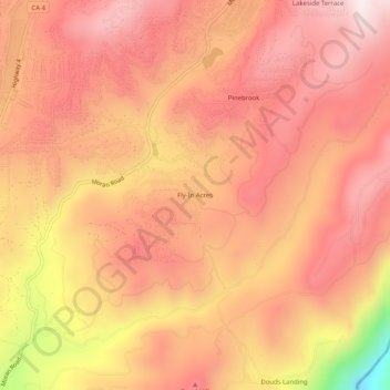 Fly-In Acres topographic map, elevation, terrain