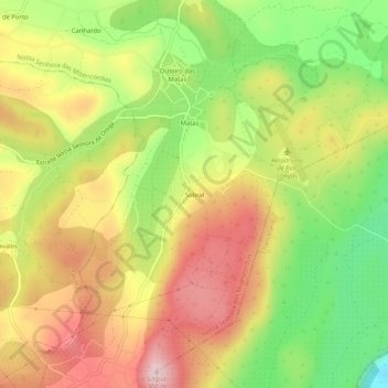 Sobral topographic map, elevation, terrain