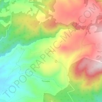 Samur topographic map, elevation, terrain