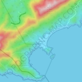 Trindade topographic map, elevation, terrain