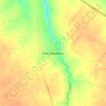 Новгородовка topographic map, elevation, terrain